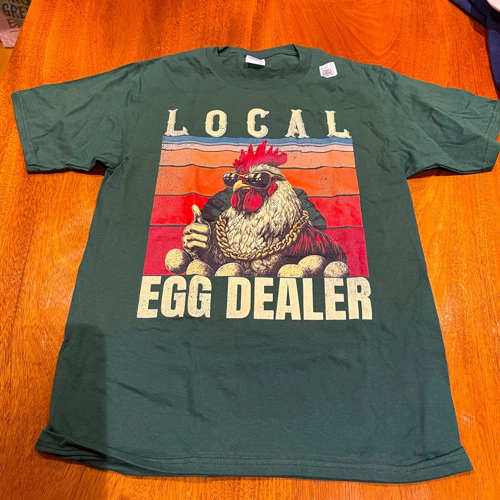 Local Egg Dealer t-shirt size small …..new never worn!